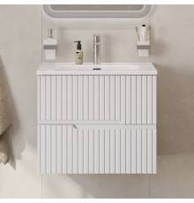 Тумба с раковиной Cezares Duet 60 bianco lucido, раковина Cezares CZR-8095-60