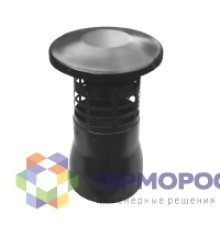 Дымоходы термо Дымоход утепленный, вертикальный, ф80 мм, δут=10 мм, L=1000 мм, цвет черный, алюминий Gekon GKD 80100VDAL