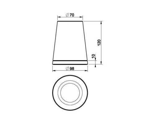 Gessi Cono Стакан настольный, цвет: Black Metal Brushed PVD. 45431#707