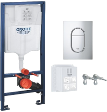Система инсталляции для унитазов Grohe Rapid SL 39702000 3 в 1 с панелью смыва