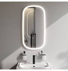 M8FMOX0451WGH Зеркало универсальное с контурной LED-подсветкой, ИК- сенсором, вытянутое, 45*86 см