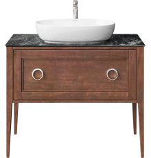 Тумба с раковиной Kerama Marazzi Plaza Classic Neo 100 напольная, орех, с раковиной Plaza PLR.wb.60