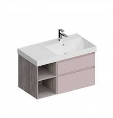Kerama Marazzi Cubo Тумба подвесная 90см, правая, цвет: мальва матовая. CU.90Rh\MAL