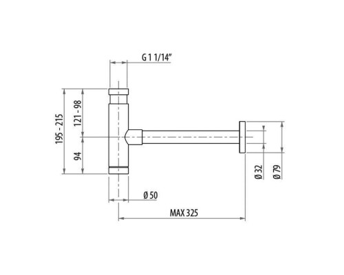 Gattoni Accessori Сифон 1/1,4 - цилиндрический, для раковины, цвет: хром. 0160/00C0 Gattoni Accessori Сифон 1/1,4 - цилиндрический, для раковины, цвет: хром. 0160/00C0