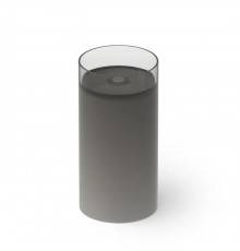 Dea Design Pedestal Basin Раковина 45х45х90см., напольная, без отв., Glasstek, прозрачная смола, цвет: Smoky Black R4. DD2012 450 R4