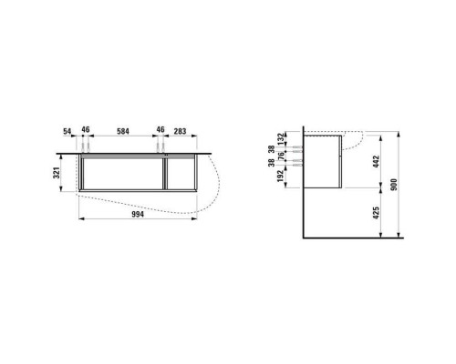Laufen Alessi One Тумба подвесная с раковиной 120x50см, с 1 ящиком, натуральный шпон, цвет: орех. 8.1497.4.400.104.1, 4.3043.1.097.630.1 Laufen Alessi One Тумба подвесная с раковиной 120x50см, с 1 ящиком, натуральный шпон, цвет: орех. 8.1497.4.400.104.1, 4.3043.1.097.630.1