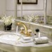 THG Amboise Onyx noir Смеситель для раковины, 3 отв., цвет: золото/оникс. A1M-F01-151