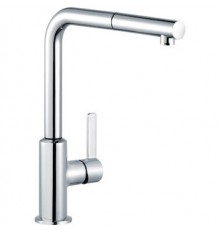 Kludi 40 851 0575 L-INE S Смеситель для кухни 265 мм, выдвижной Г излив, 8,2 л/мин 408510575