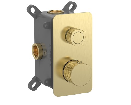AQM8810BG Встр. термостат на 1 п. с регулировкой напора в комп. с внутр. частью, золото шлиф AQM8810BG