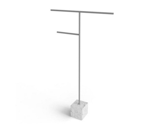 Antonio Lupi Bivio Полотенцедержатель, напольный, база из мрамора Carrara satinato, цвет: Bianco opaco. BIVIO3.5.carrara satinato Antonio Lupi Bivio Полотенцедержатель, напольный, база из мрамора Carrara satinato, цвет: Bianco opaco. BIVIO3.5.carrara satinato