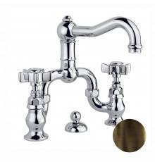 Nicolazzi Dames Anglaises Смеситель для раковины на 3 отверстия, с донным клапаном, цвет: тёмная бронза. 1419DB18
