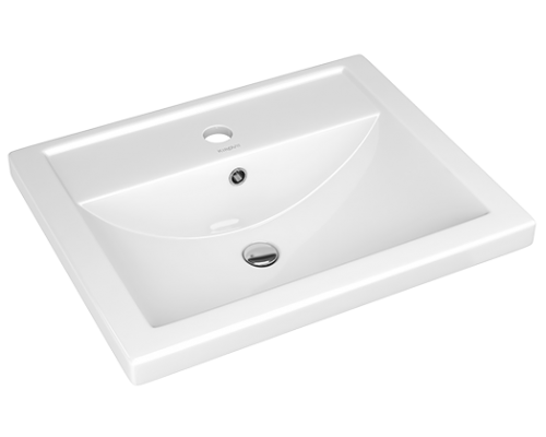 AQ 4630055557578 Kirovit Раковина Фостер 500 500х400х152 мм, с отв. под смеситель, с отв. перелива 4630055557578