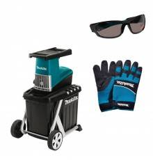 Измельчитель Makita UD2500 + Перчатки L (размер 24) + Очки защитные с пластик. чехлом