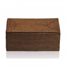 Decor Walther Basket UTBMD Универсальная коробка 30x15.5x14см, с крышкой, настольная, цвет: ротанг темный. 0932192
