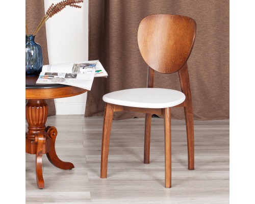 Стул TetChair Датская Diamante белый, коричневый