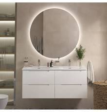Мебель для ванной комнаты BelBagno Etna 120 для двоих, bianco lucido, раковина BB-8099-120-2