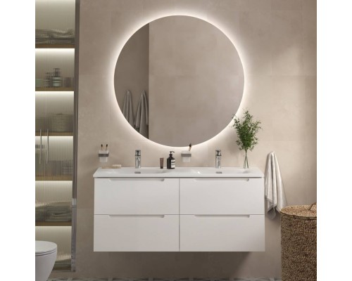 Мебель для ванной комнаты BelBagno Etna 120 для двоих, bianco lucido, раковина BB-8099-120-2