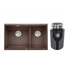 Комплект Мойка Blanco Subline 430/270-U кофе + Измельчитель KUCHENSTERN Muhle