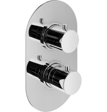 Термостатический смеситель встраиваемый Plumberia Selection Ixo XOT5050CR С ВНУТРЕННЕЙ ЧАСТЬЮ, для ванный с душем, хром