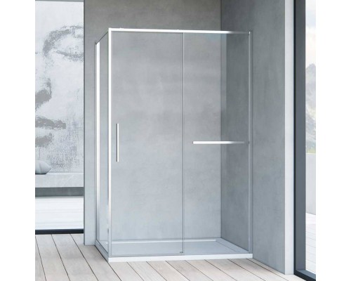 Душевой уголок Vincea Slim Soft VSR-1SS8010CL 100x80, профиль хром, стекло прозрачное