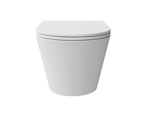 Alice Hide Round Унитаз 57х37см., подвесной, безободковый, без сиденья и крышки, цвет: белый матовый. 31170109,  FIX10