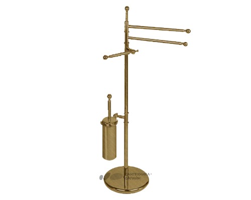 RE 646.92 OLD BRASS Стойка - Т/Б + ершик + полотенце, h=105 cм RE64692
