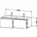 Duravit XSquare Тумба подвесная, 128х47.8х40см, с раковиной, с 2 выдв ящик, цвет: черный глянц. 2336130000,  XS407504040