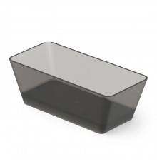 Dea Design Modern Ванна 170х78х58см., отдельностоящая, Glasstek, прозрачная смола, цвет: Smoky Black R4. DD8603 1700 R4