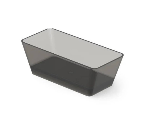 Dea Design Modern Ванна 170х78х58см., отдельностоящая, Glasstek, прозрачная смола, цвет: Smoky Black R4. DD8603 1700 R4
