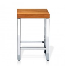 Decor Walther Wood HO Табурет 30x30x44см, напольный, цвет: сталь полированная / светлый бук. 0926786