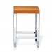 Decor Walther Wood HO Табурет 30x30x44см, напольный, цвет: сталь полированная / светлый бук. 0926786