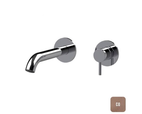 Almar Mixers Смеситель для раковины, настенный, цвет: медь брашированная PVD. E210033.CO Almar Mixers Смеситель для раковины, настенный, цвет: медь брашированная PVD. E210033.CO