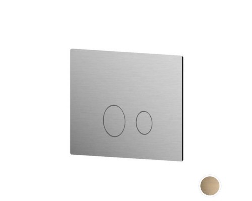 Newform X-STEEL 316 Клавиша смыва для унитаза, двойная, для систем инсталляций TECE, цвет: PVD Brushed pale gold. 69642X.59.098 Newform X-STEEL 316 Клавиша смыва для унитаза, двойная, для систем инсталляций TECE, цвет: PVD Brushed pale gold. 69642X.59.098