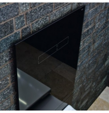 TECELux для установки унитаза -биде (DURAVIT) с верхней панелью из черного стекла с сенсорным блоком управления  sen-Touch  и нижней панелью стекло черное. 9650003,  9650107