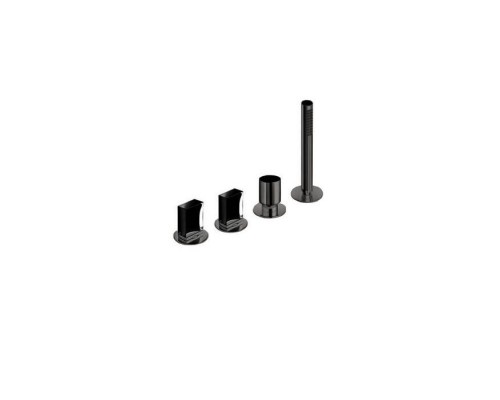 Fantini Venezia In Смеситель для ванны, набортный, 4 отв., без излива, цвет: Matt Gun Metal PVD. 29 P5 N448,  29 P5 N567S