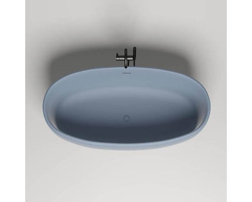 Salini Luce Ванна отдельностоящая 170х85х58cм., донный клапан UpDown, сифон, слив-перелив, материал: S-stone, цвет: Pigeon blue матовый. 100121MRF RAL5014 Salini Luce Ванна отдельностоящая 170х85х58cм., донный клапан UpDown, сифон, слив-перелив, материал: S-stone, цвет: Pigeon blue матовый. 100121MRF RAL5014