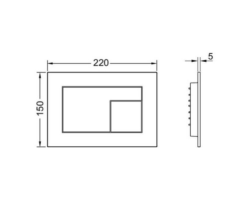 TECEvelvet Панель смыва для унитаза, цвет: Grigio Londra/Антрацит. 9240731