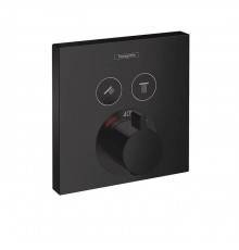 Hansgrohe ShowerSelect Термостат для душа, 2 источника, внешняя часть, цвет: черный матовый. 15763670