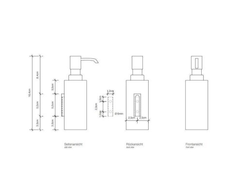 Decor Walther Cube DW 375 N Дозатор для мыла, подвесной, цвет: никель сатинированный. 0847534