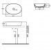 Azzurra Elegance Circle Раковина накладная, 60x40xH14 см, без отв., без перелива, цвет: Bianco lucido. ELLA060400C0BI/(ECI60 bi*0)