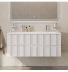 Тумба с раковиной Cezares Duet 120, bianco opaco, раковина Cezares CZR-8073-120-1-2