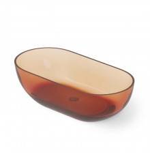 Dea Design Shadow Ванна 155х77х52см., отдельностоящая, Glasstek, прозрачная смола, цвет: Sunset R1. DD8619 1550 R1