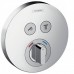 Hansgrohe Pura Vida Смеситель ShowerSelect S, для 2 потребителей, СМ, внешняя часть, цвет: хром. 15748000