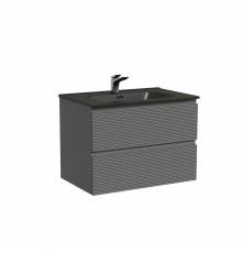 Тумба с раковиной Sancos Folk 70, grey soft, раковина CN7007MB