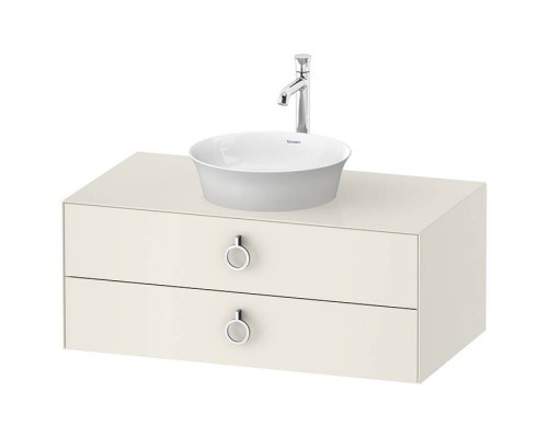 Duravit White Tulip Тумбочка подвесная 100x55х40.8см., раковина, 2 ящика с ручкой, цвет: Nordic White HighGloss. WT49910H4H4,  2362430079