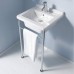 Duravit Starck 3 Консоль металлическая 48x46.5см, с раковиной на 1 отв., напольная, цвет: белый/хром. 0030641000,  0303480000
