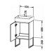 Duravit XSquare Тумба напольная, 43.4х34х73.9см, с раковиной, 1 стек полка, 1 дверца правая, цвет: черный глянц. 0732450071,  XS4441R4040
