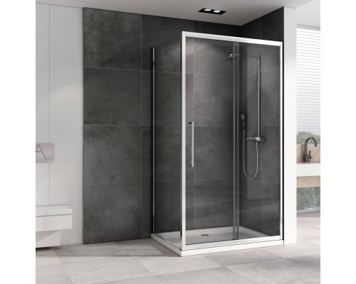 Душевой уголок Abber Schwarzer Diamant AG30100H-S70 100x70, профиль хром, стекло прозрачное