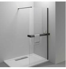 Душевая перегородка Vincea Walk-in HR VSW-4HR900CLB, 90 см, профиль матовый черный, стекло прозрачное
