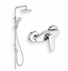 Душевой комплект Смеситель для душа Kludi Pure Solid 348410575 + Стойка Freshline dual shower system 6709005-00